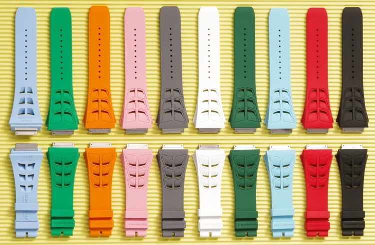 Pulseira de borracha fluorada estilo original para Richard Mille RM 30M/055/35-03 - à prova d'água
