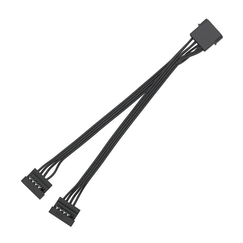 Molex IDE 1 to 1 2,4 Pin Male To 15 Pin Female SATA Power Converter Adapter Cable Hard Drive HDD SSD Power Extension Cable 22cm