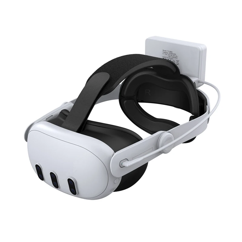 Comfort VR Strap For Meta Quest 3S/Quest 3 With 37000Mwh Battery Pack Improves Weight Distribution Reduced Facial Stress