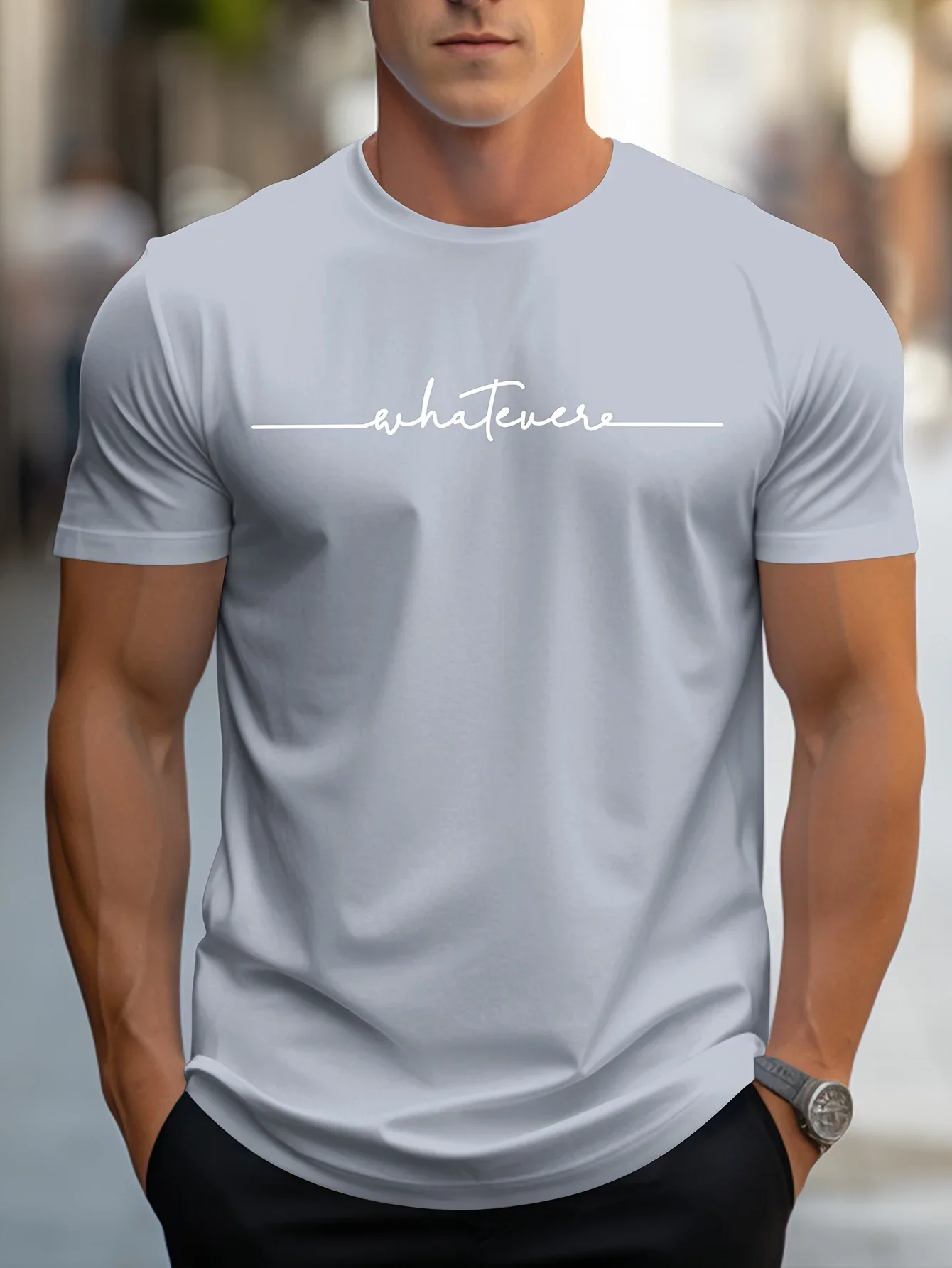 

Men's Summer Casual Loose Size Letter Print Round Neck Short T-shirt Top футболка