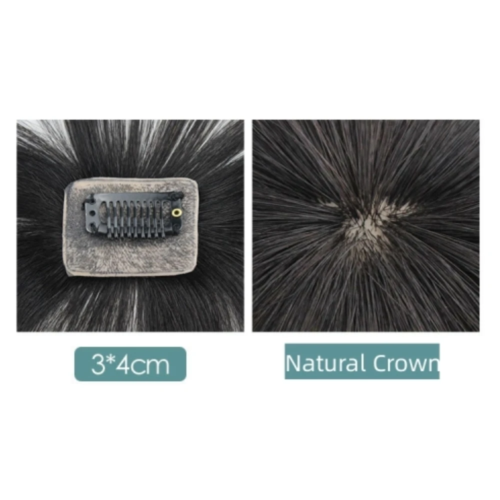 100% Human Hair Bangs Fringe Straight Hair Toppers Wispy Bangs Natural Scalp False Hair Bangs for Hair Loss