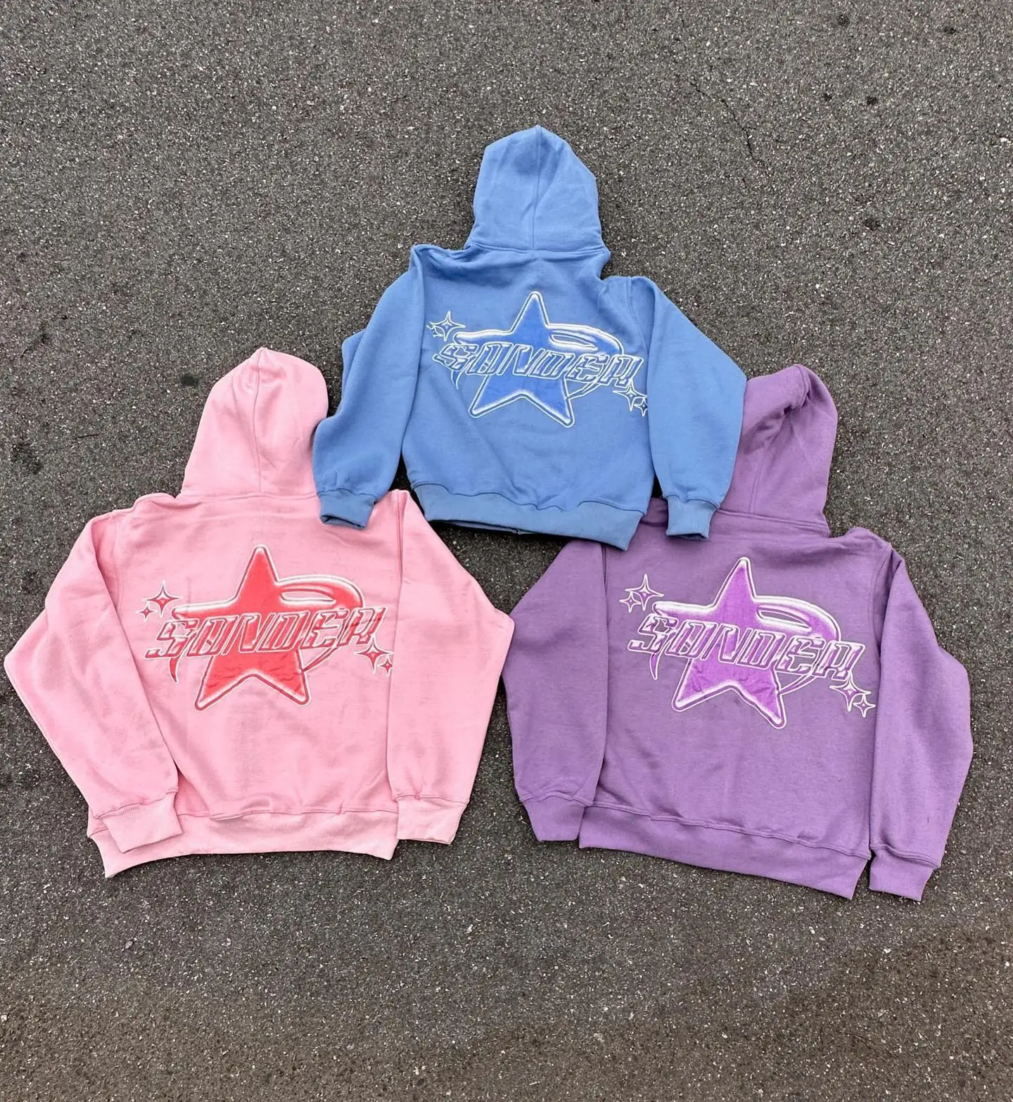 STARRYSONDER Y2K Zipper Hoodie Sweatshirt Harajuku Hip Hop Print Oversized Pullover Hoodie Men And Women Gothic Tops Streetwear