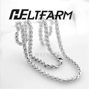 الرجال قلادة مجوهرات من صلب لا يصدأ عالية كانليتي مضفر ربط القمح سلسلة قلادة المرأة الشرير الصخرة السائق هدية الفضة 1 قطعة