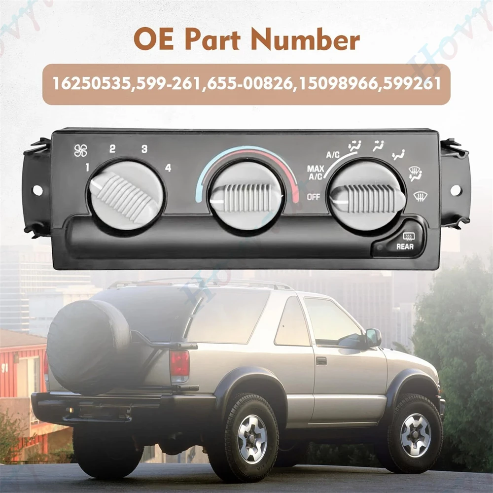 

599-261 HVAC для Chevrolet Blazer 99-01 1999-2005 годов GMC Jimmy Bravada, панель управления кондиционером, передний модуль управления климат-контролем