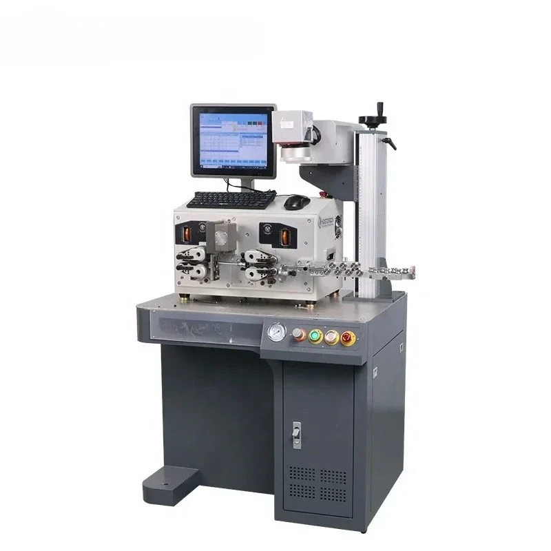 EW-3185+L Automatic Wire Stripping Cutting And UV Laser Marking Machine Wire Stripping Machine With Printing