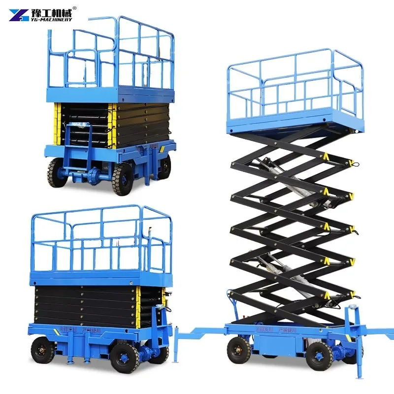 10m 12m Trailer-mounted Electric Work Platform Lift Towed Scissor Lift