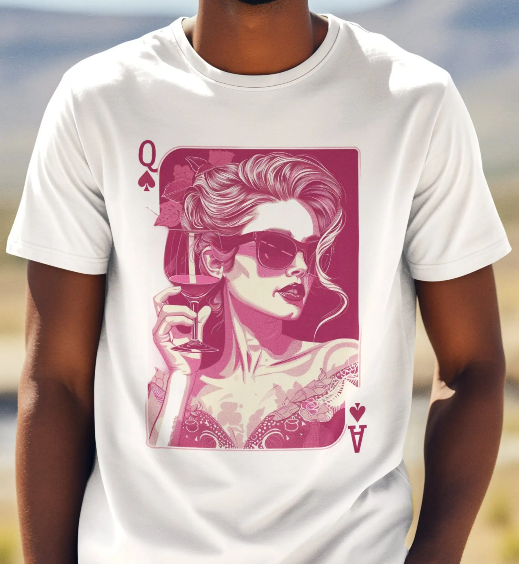 Queen Of Spades T Shirt Gambler Ace Poker 100 Cotton