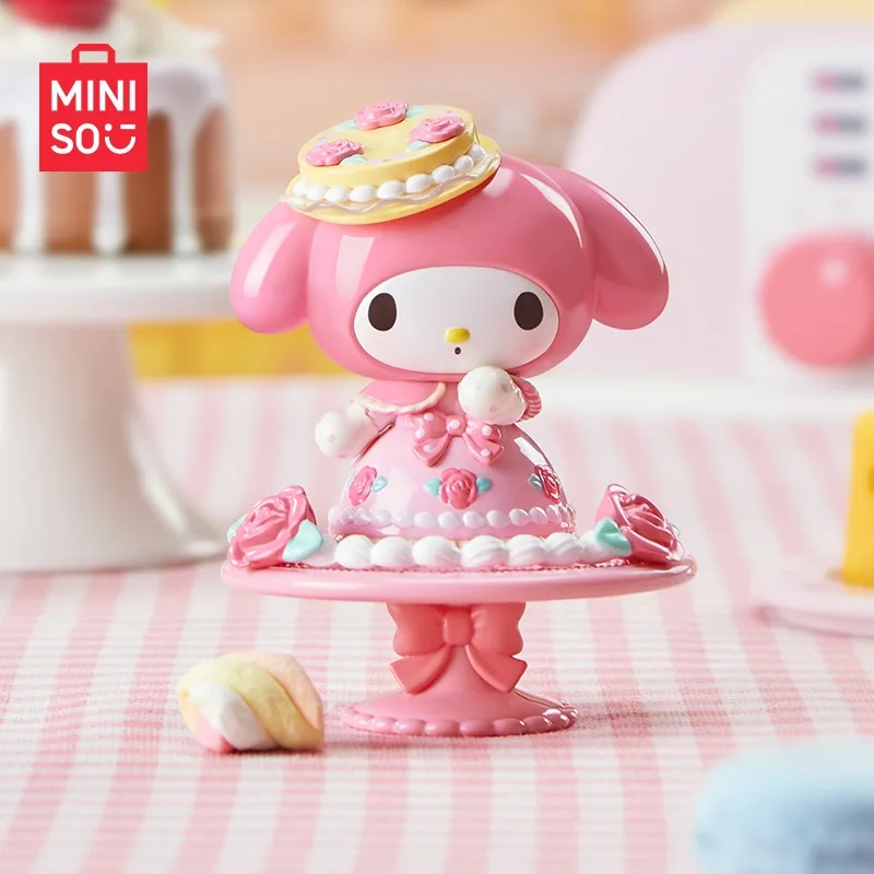 Sanrio My Melody figura de la serie de té de la tarde, modelo de Anime Kawaii, estatua de colección, figura de acción, juguetes de Pvc, regalo de Navidad