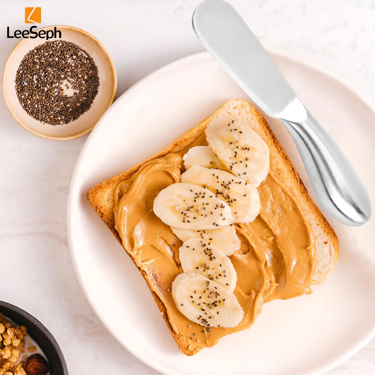 Leeseph Cheese Spreader Knives, Stainless Steel Butter Knife, for Cake Cheese Cold Butter Jam Cream Pastry, Kitchen Gadgets