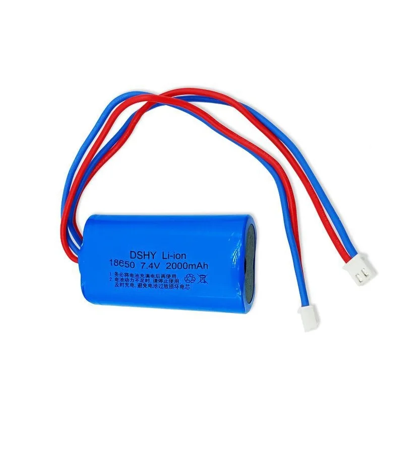 7.4V 2000Mah 18650 Li-Ion Batterij Voor Elektrisch Speelgoed Water Kogel Pistool Accessoire 7.4V Batterij Voor Voertuigen Rc Speelgoed