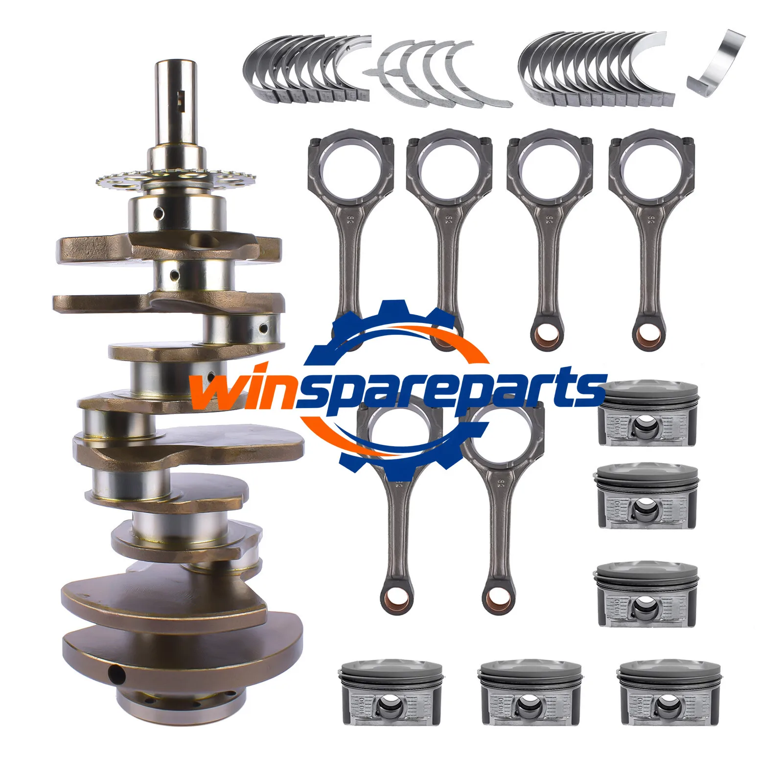 Crankshaft Connecting Rod Pistons Kit FitsToyota Tundra 4Runner 4.0L 1GRFE