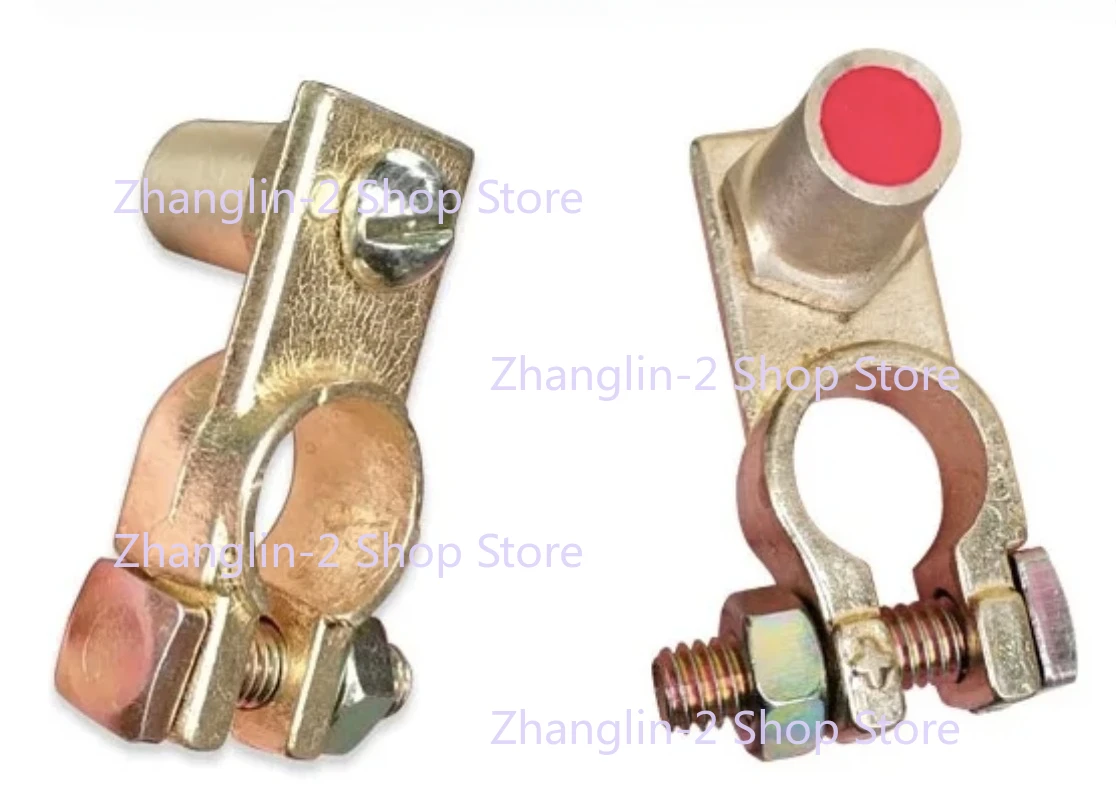 Conector de modificación de batería de latón para coche, clip de cabeza de pila, convertidor de cabeza grande a pequeña, positivo negativo
