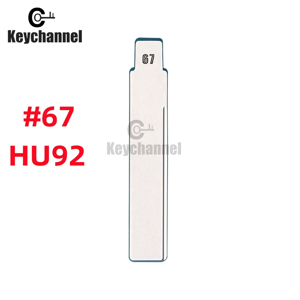 Hoja de llave remota para coche, accesorio sin cortar HU92 #67 KD VVDI para BMW CAS3 CAS4 E39 E36 E38 E63 E83 E53 F10 F20 F30 1 2 3 5 7 Series, 10