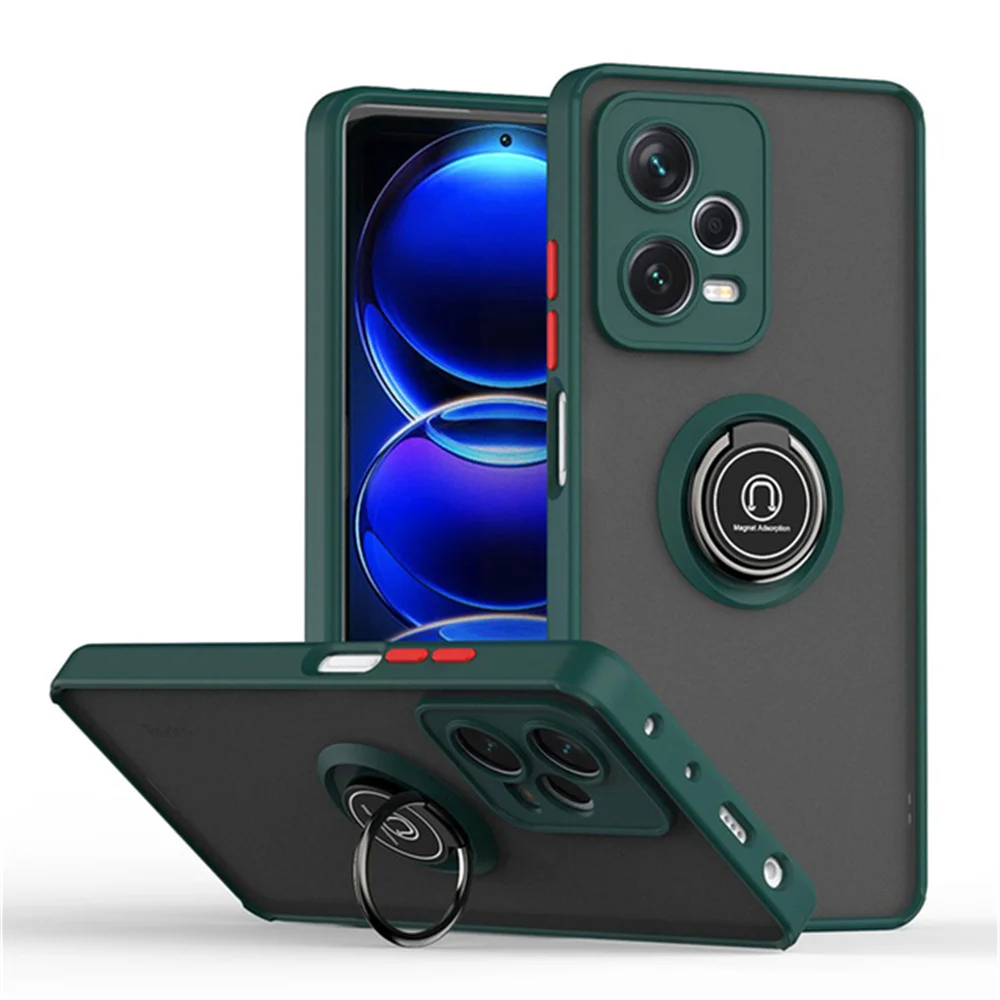 With Ring Holder Case For Xiaomi Redmi Note 12 11 12s 10s 10 9 8 Pro 10C 12C 5G Magnetic Cover For Redmi Note 12 Pro Plus Cases