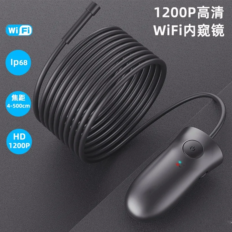 2MP 1080P 8mm WIFI Industrial  Endoscope Camera CMOS Borescope Water-Proof IP66 Digital Microscope Inspection Otoscope