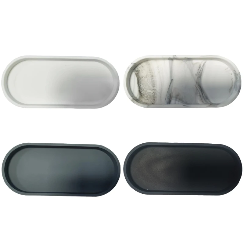 

Oval Silicone Pallet Soap Dispenser Elliptical Tray Bathroom Stylish Jewelry Display Trays