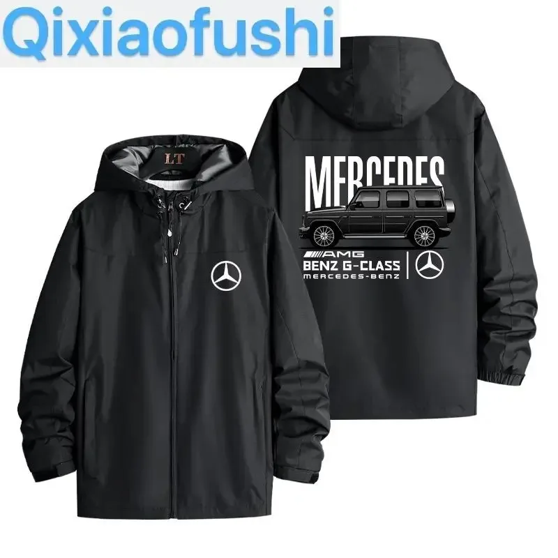

2025 Mercedes Benz AMG men's and women's hooded jacket, loose fit, versatile windproof jacket for spring and autumn