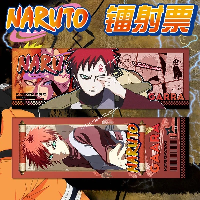 تذكرة ليزر ناروتو الأصلية الرسمية Minato Namikaze Uchiha Itachi Uchiha Sasuke مجموعة تذكرة ليزر على الوجهين لعبة هدية #4