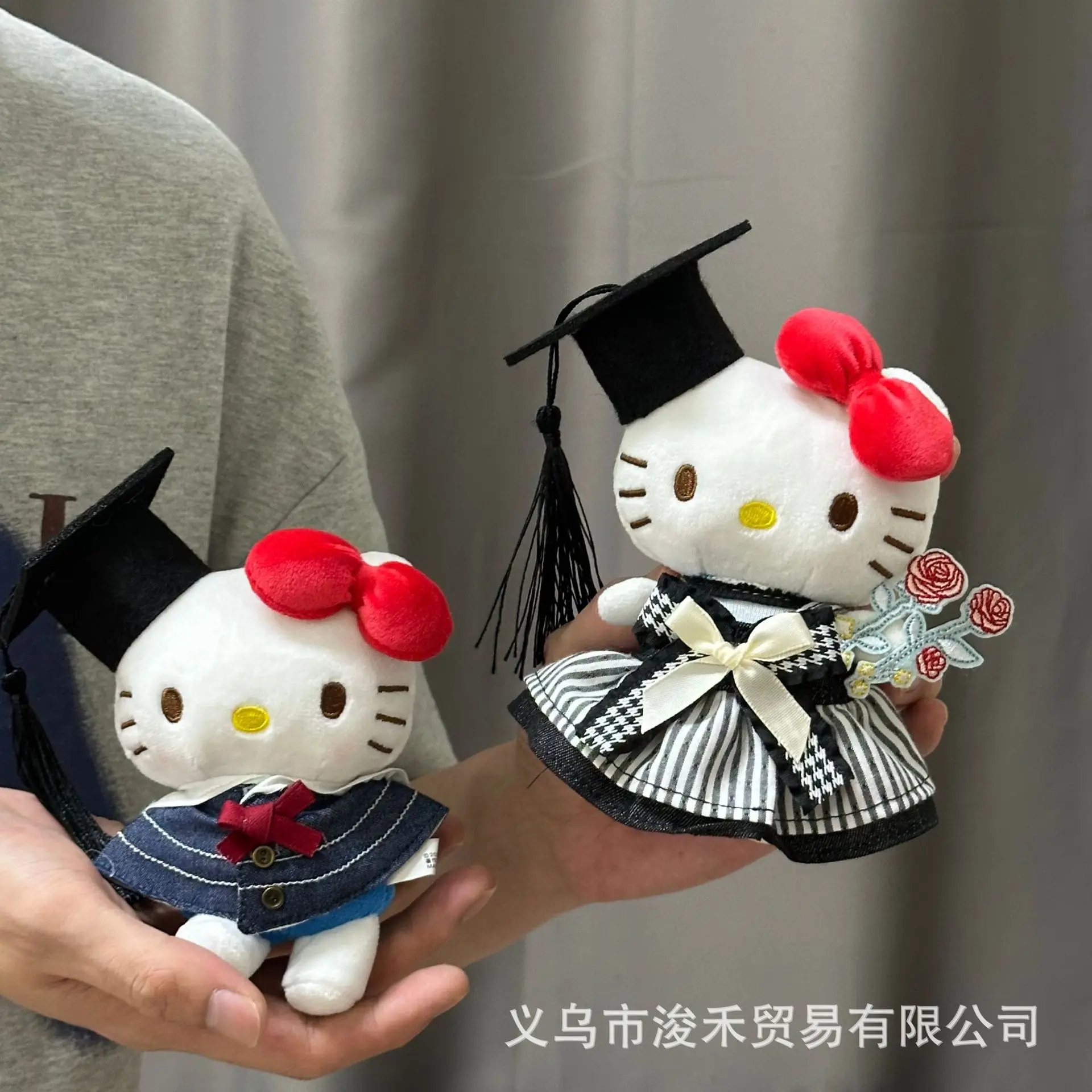 

2025 Hello Kitty Выпускная плюшевая игрушка плюшевая кукла аниме мягкая игрушка детский подарок