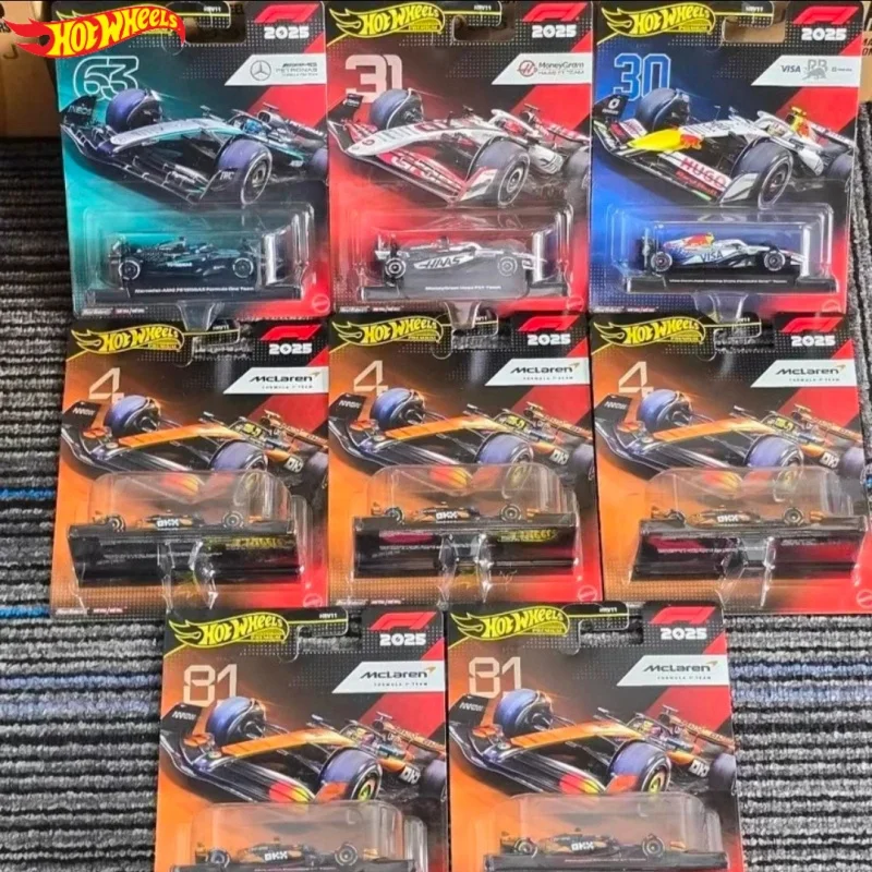 

Original Hot Wheels 1/64 Car F1 Racing Model Mclaren Culture Red Bull Mercedes Benz Limited Edition Hrv11 Diecast Vehicle Car