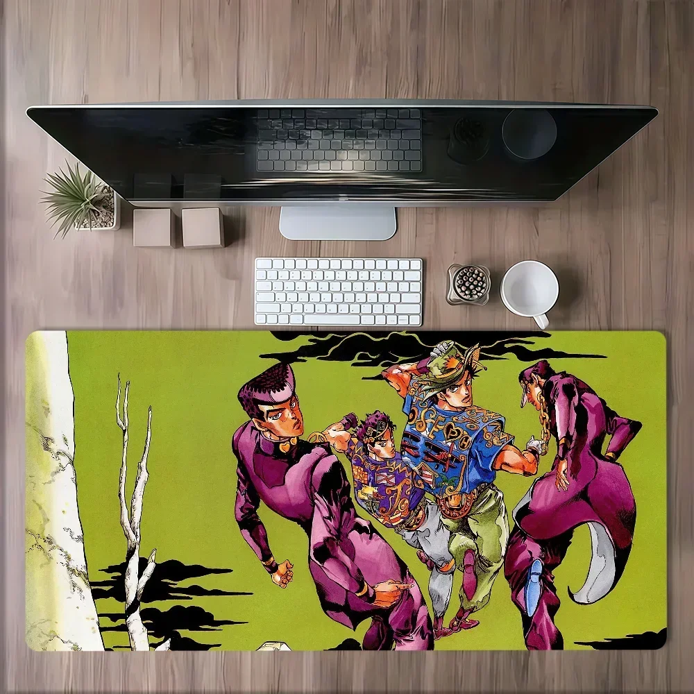 CIFBUY JoJo's Bizarre Adventure Desk Mat, Anime Characters Group Mouse Pad for Gaming Desk Bedroom Office