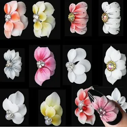1pcs Hand Made Acrylic Flower Nail Art Decoration Kawaii Cute  Butterfly Charms For Nails 3D Simulation Carved Floret Nail Parts