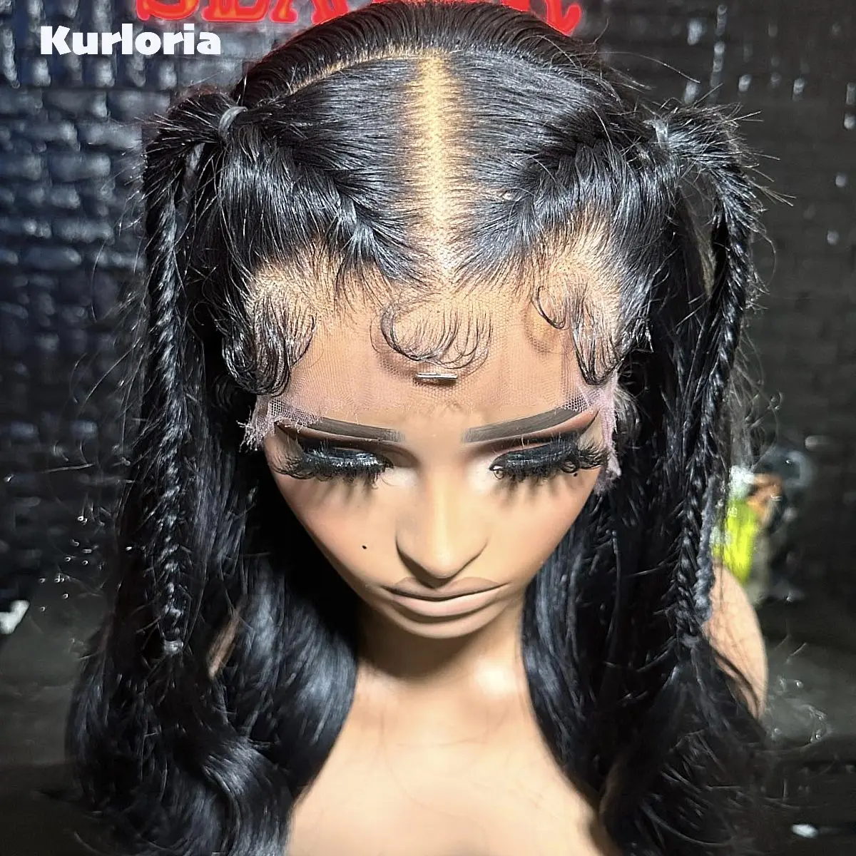 Body Wave 13x6 HD Swiss Lace Front Drawstring Glue-Free Wig 100% Human Hair Natural Black 13x4 HD Lace Frontal Wig Pre Plucked