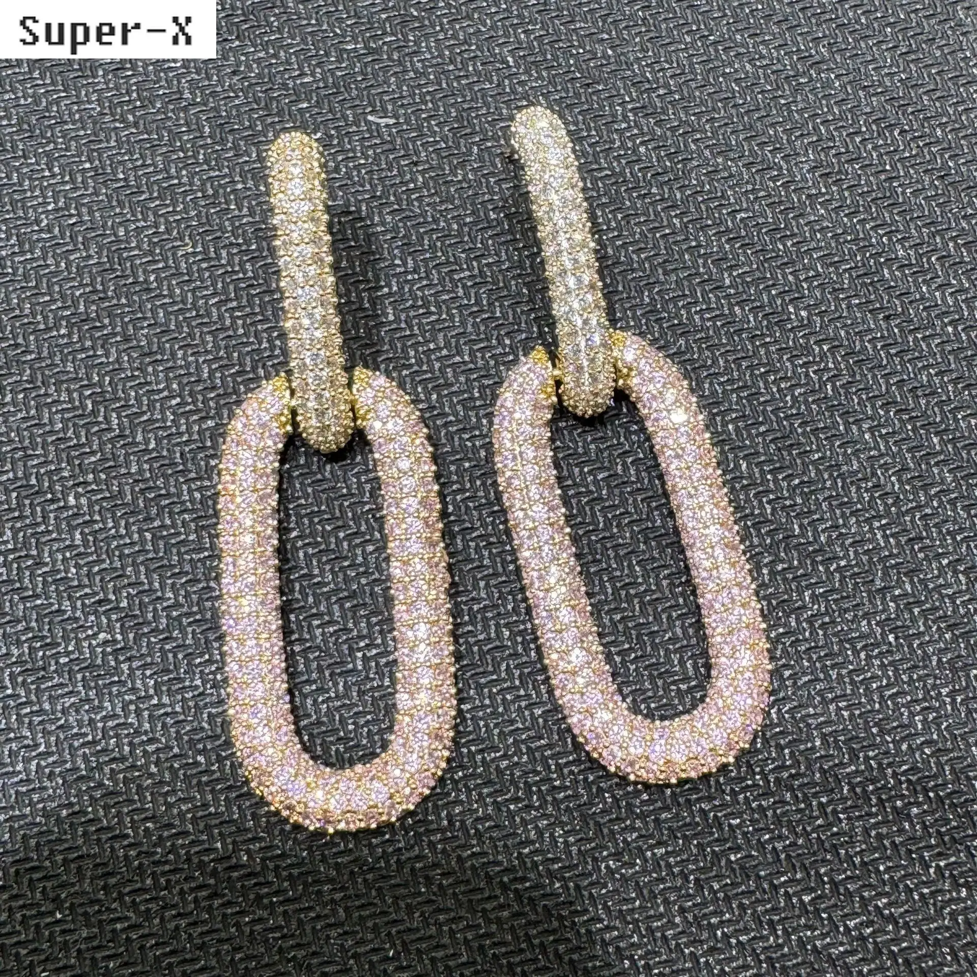 

fashion cubic zirconia earrings for women jewelry gala event party dangling earrings green purple pink orange rectangle hollowed