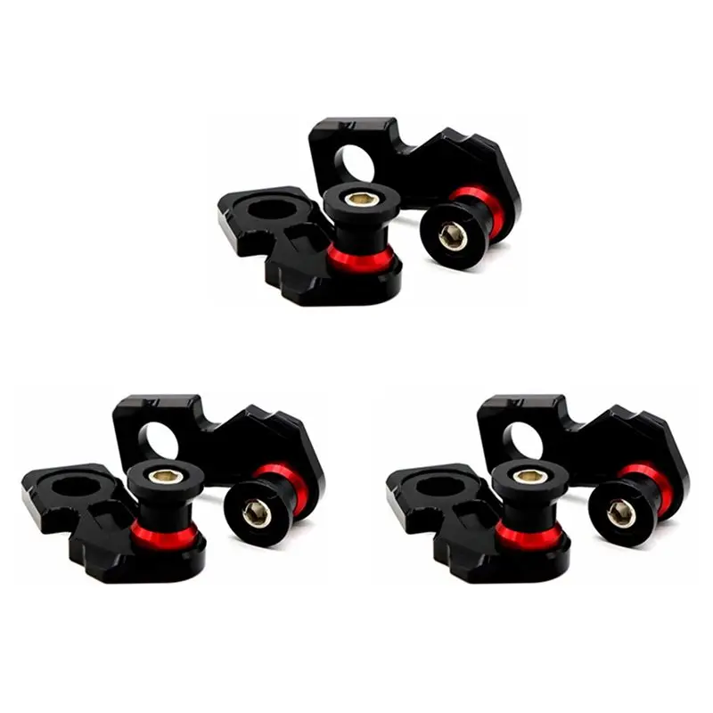 

6X Motorcycle CNC Aluminum Chain Adjuster Block Rear Swingarm Spools For Honda CB650F CBR650F 2014-2019 CB650R 2019-X59A