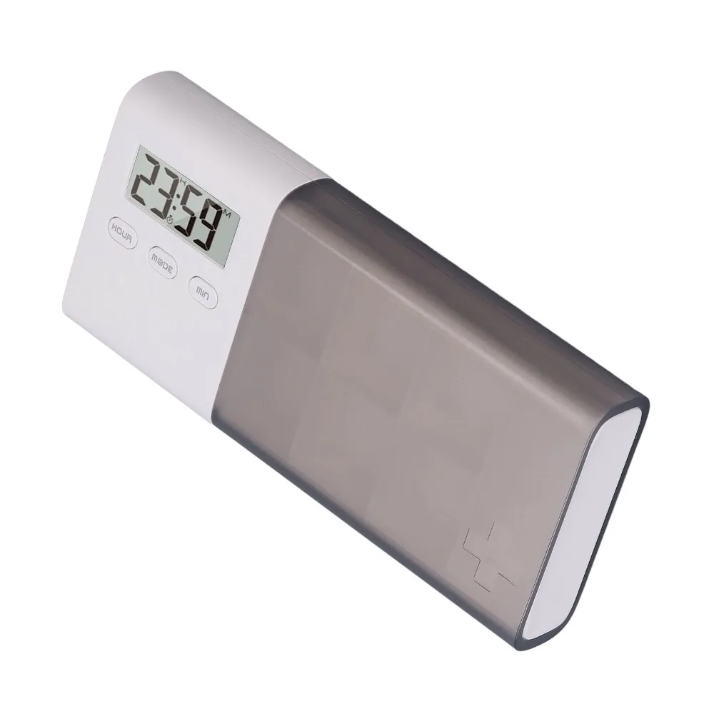 Vibration Alert Digital Medicine Box USB Rechargeable 5 Sets Alarm Electronic Medication Organizer Digital Pills Box