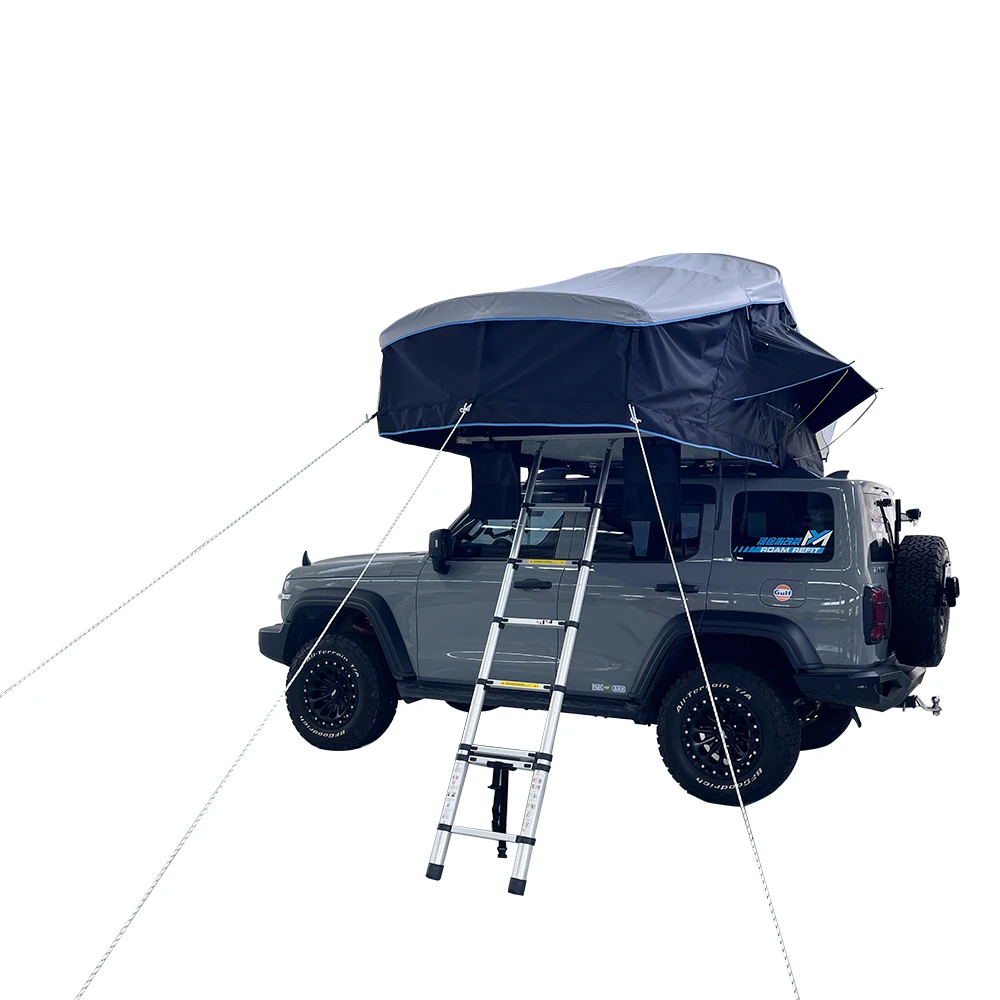 Custom Outdoor 3-4 Person Portable Waterproof 4x4 Off-road Overland Travel SUV Car Camping Soft Roof Top Tent With Annex