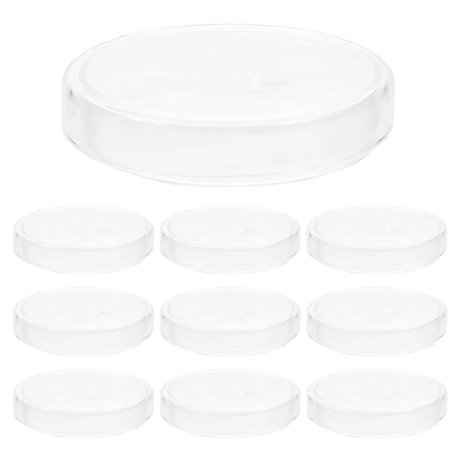 

10Pcs 90mm Glass Petri Dishes Reusable Laboratory Culture Dish Cell Tissue Growth Optical Petri Dishes