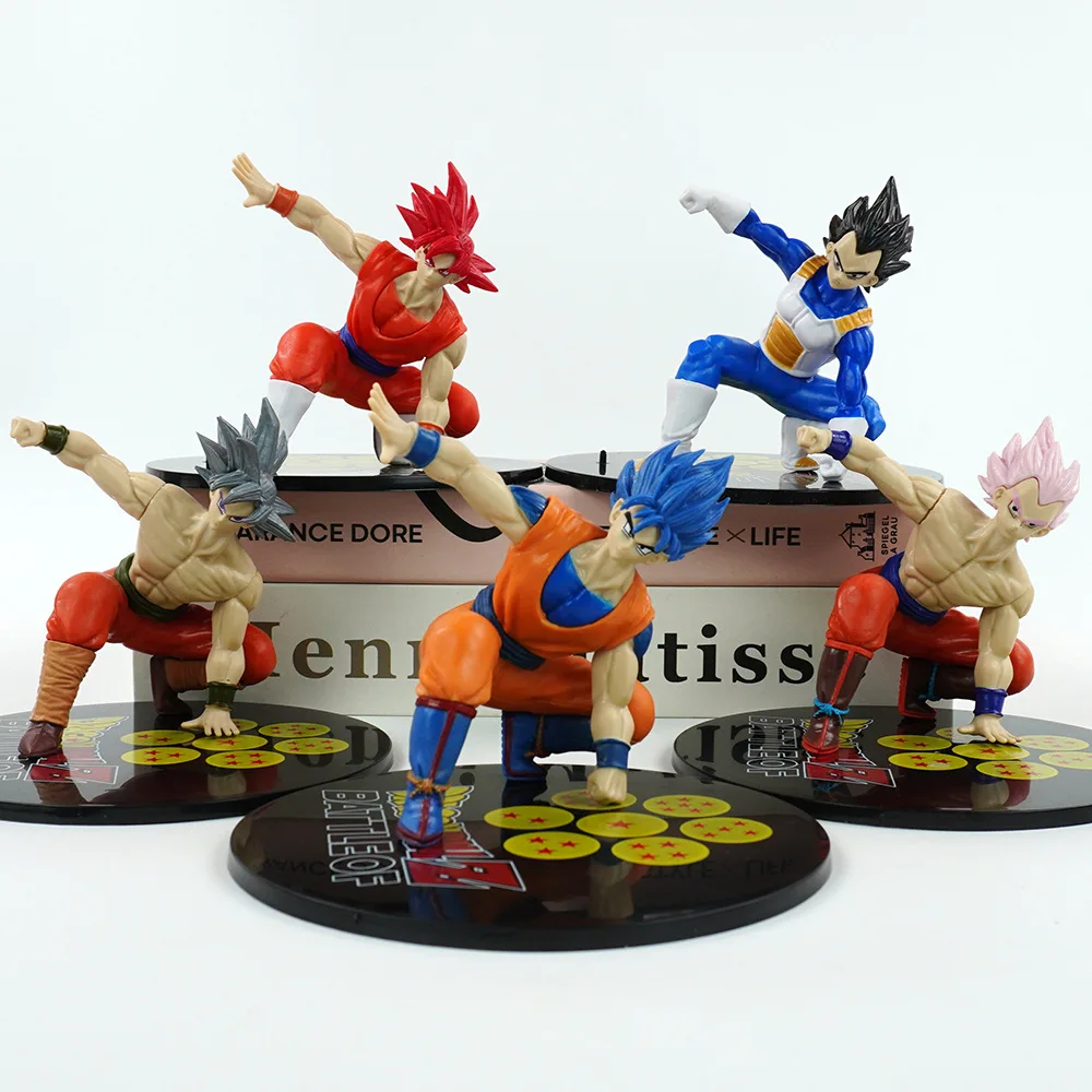 Anime Dragon Ball Figure Vegeta Son Goku Fight Figurine PVC Action Figures Collectible Model Toys for Children Gifts