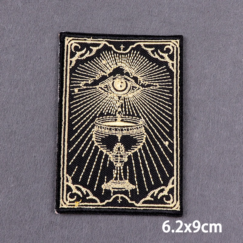 Magic Tarot Embroidery Patches On Clothes DIY Iron On Patch For Clothing Thermoadhesive Patches Fusible Patch Sew Badge