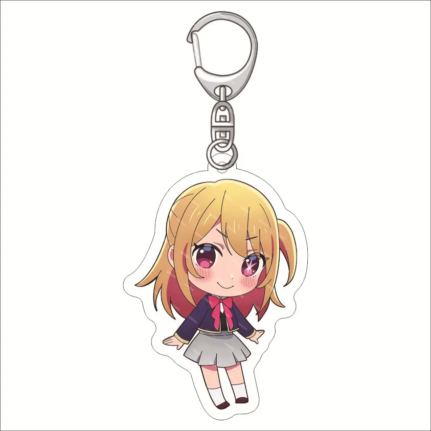 Japan Anime Oshi No Ko Keychain Kawaii Cosplay Catoon Ai Hoshino Ruby Hoshino Kana Arima Keychain for Women Men Keyring Gifts