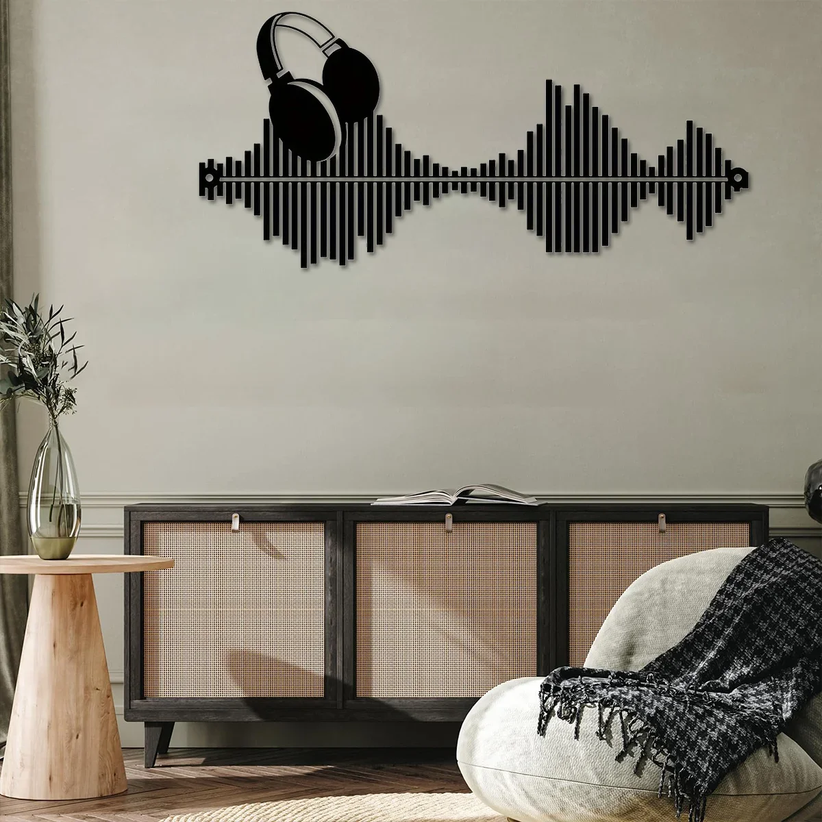 CIFBUY Deco  Rhythm of The Music Wall Hanging Decor Music Wall Art Metal Home Background Decor LivingRoom Decoration Music Lover