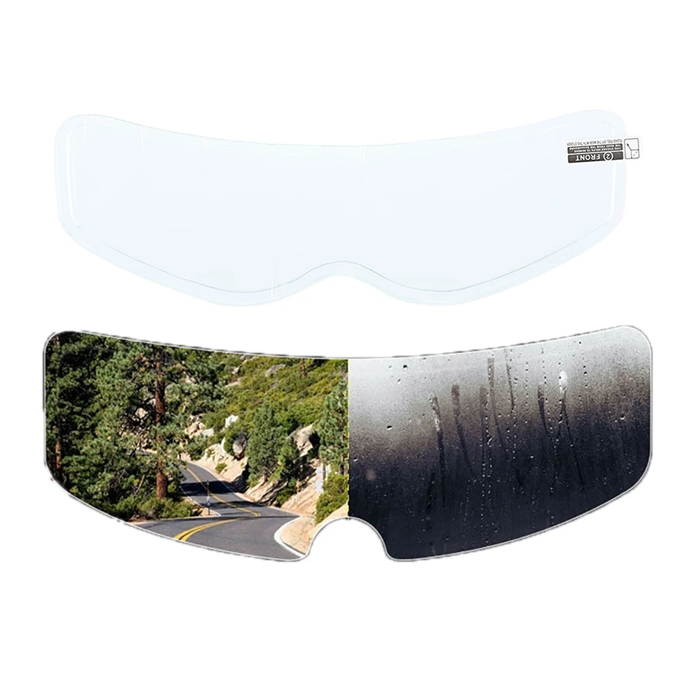 Película de parche antiniebla transparente para casco Universal, película de lente a prueba de lluvia para visera de motocicleta, accesorios de carreras de Moto resistentes a la niebla