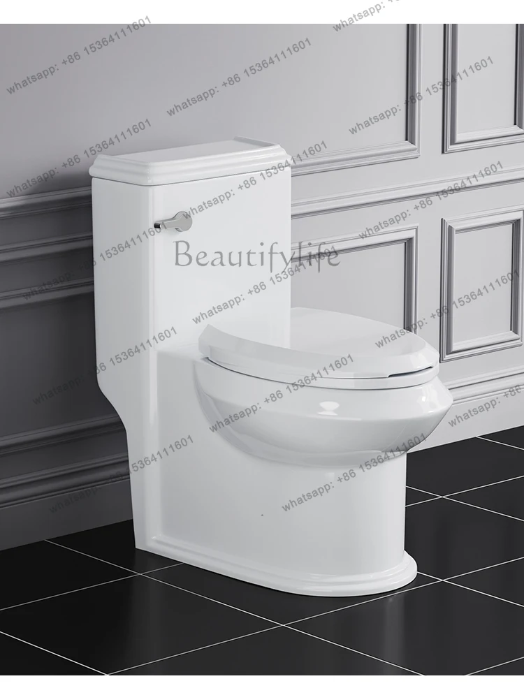 

European retro siphon toilet black home bathroom creative French toilet