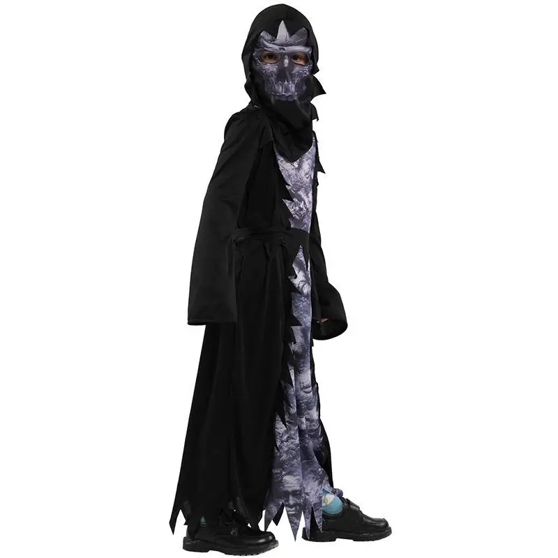 Halloween Kinderkostuum Heren Terror Skeleton Devil Set Prestatiekleding Ghost Outfit Etnisch Toneelkostuum