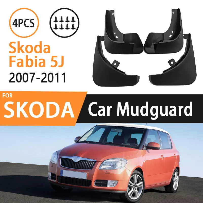 

4 шт. брызговики для Skoda Fabia 5J 2007 2008 2009 2010 2011 брызговик крыло переднее и заднее колесо автомобильные аксессуары автомобильный Стайлинг