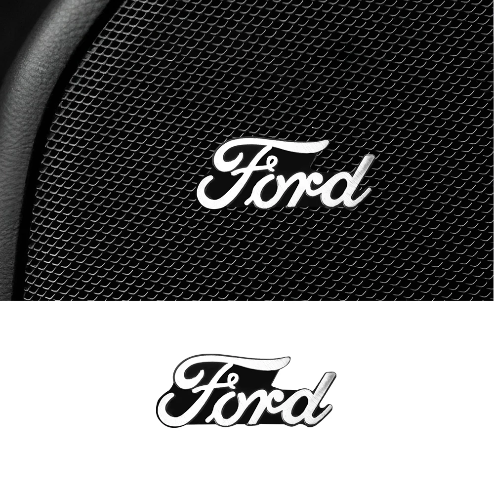 2Pcs 3D hi-fi speaker stereo speaker badge emblem Sticker For Ford Focus mondeo mk3 f150 fusion mustang mk7 mk2 Ranger mk4 Kuga