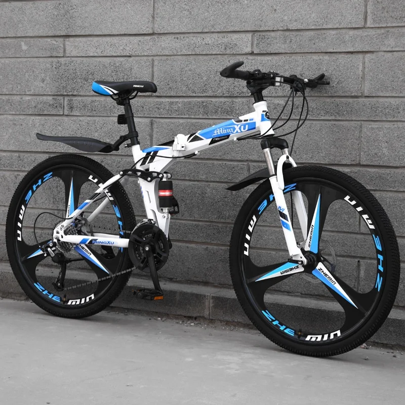 Wholesale Price Bicycle Folding 26*17 Inch 21/24/27-speed Full Suspension Double Shock Mountain Folding Bike