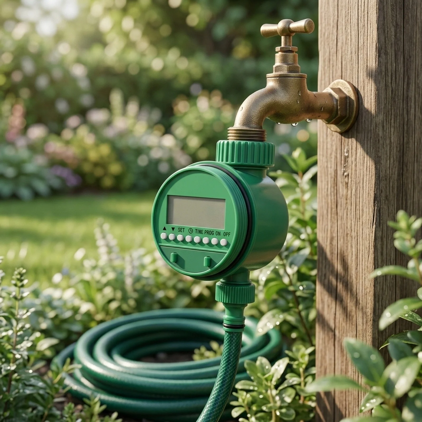 Programmable Watering Timer for Garden Irrigation System with Flexible Scheduling and Easy Operation for Outdoor Plants