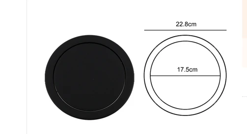 Round Rectangle Flush Flip-top Swing Cover Lid Trash Waste Chute Kitchen Bath Countertop Grommet Matte Black