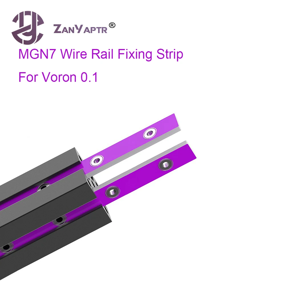 10pcs Wire Rail Holder Purple PCB Fiberglass, for Voron 0.1 1515 Aluminum Extrusion Profile MGN7 Rail Bracket 3D Printer Parts