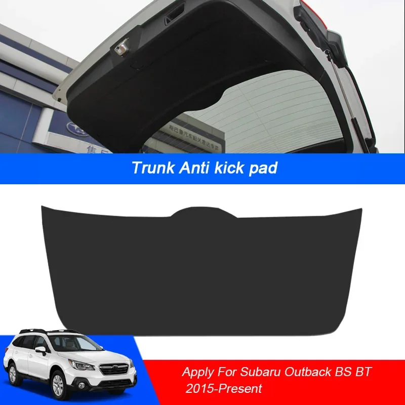 Car Anti-kick Carbon Trunk Pad Weather Dustproof Protect Tailgate Sticker Auto Accessories For Subaru Outback BS BT 2015-Present