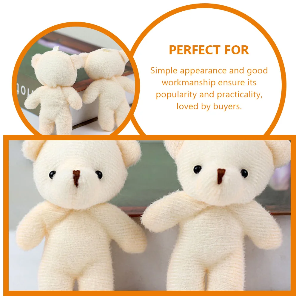 Cute Mini Bear One-piece Bare (20pcs) Wear-resistant Figurines Accessories Pendant Suspending Baby Toys