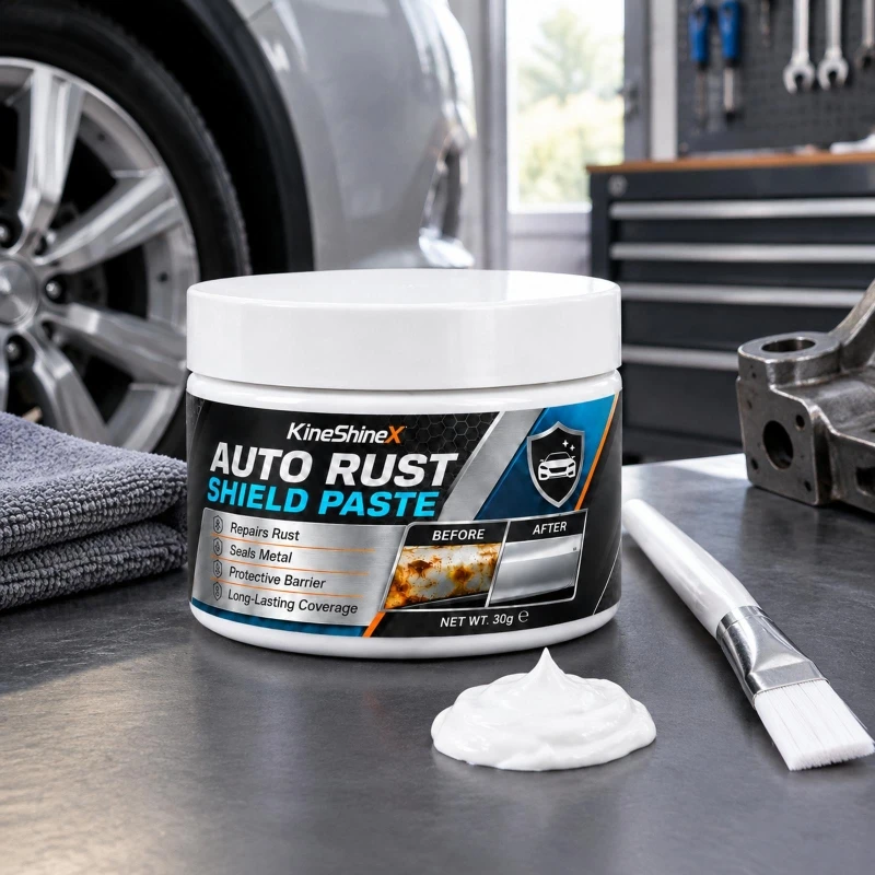Automotive Metal Polishing Paste, Clear Rust & Oxidize Renewal with Brush for Body Undersides, Wheel Wells, and Trailer Frames