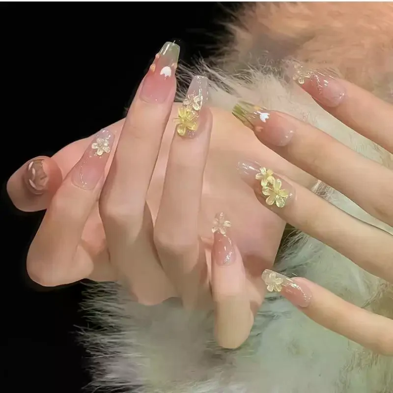 Fashion 3D Crystal Flower Nail Art Colorful DIY Accessories for Nail Salon Home Women Girls 50Pcs 100Pcs