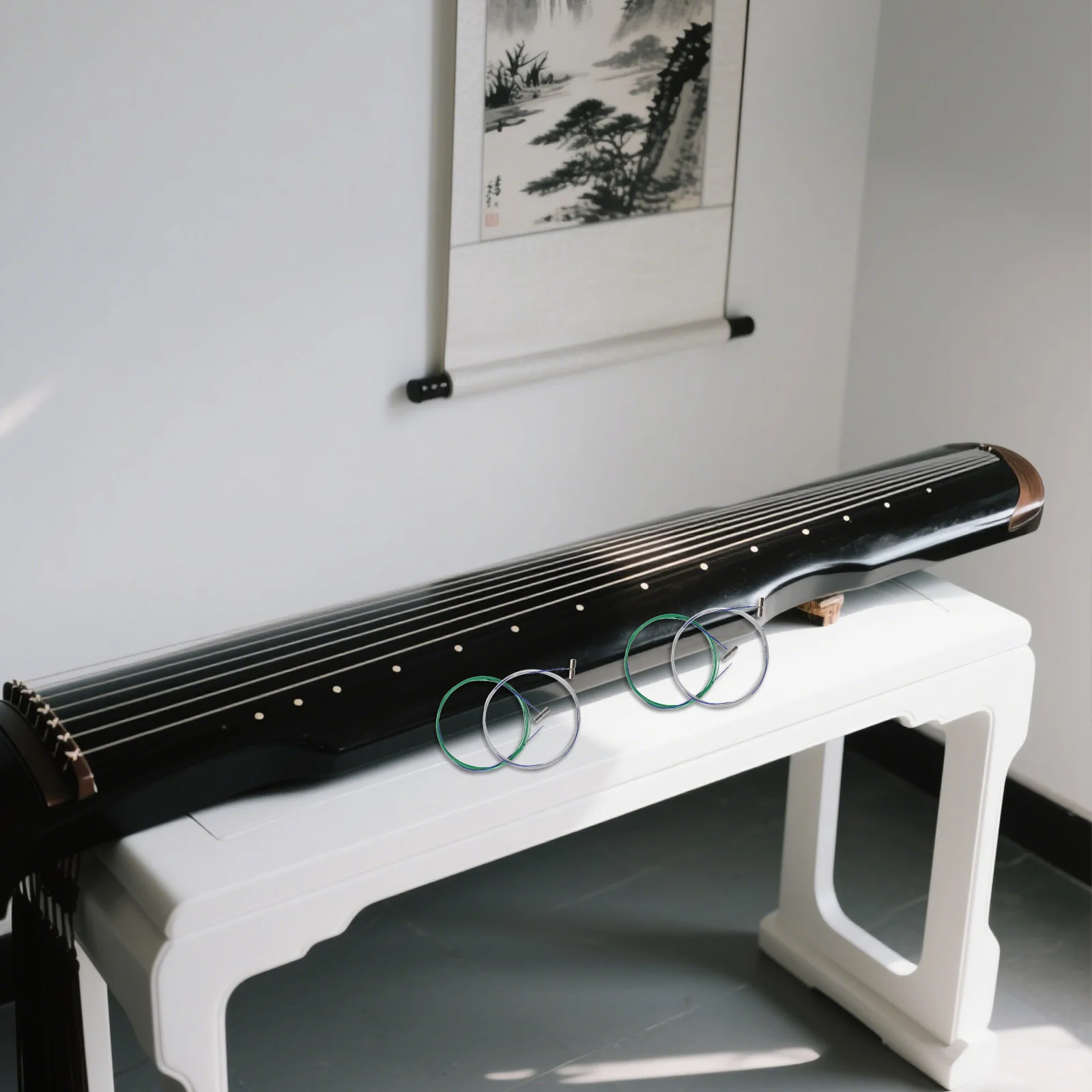 

1Set Chinese Guzheng String Replacement Sturdy Metal Wire Pure Tone Safe Use Reduced Frequency Multifunctional Accessory